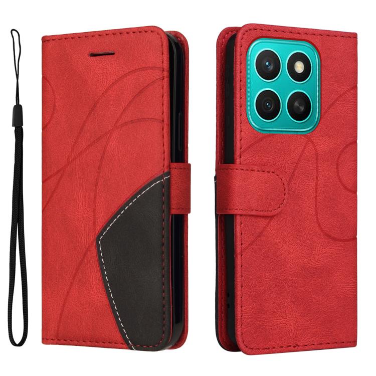 For Honor X8C 4G Global Dual-color Splicing Flip Leather Phone Case