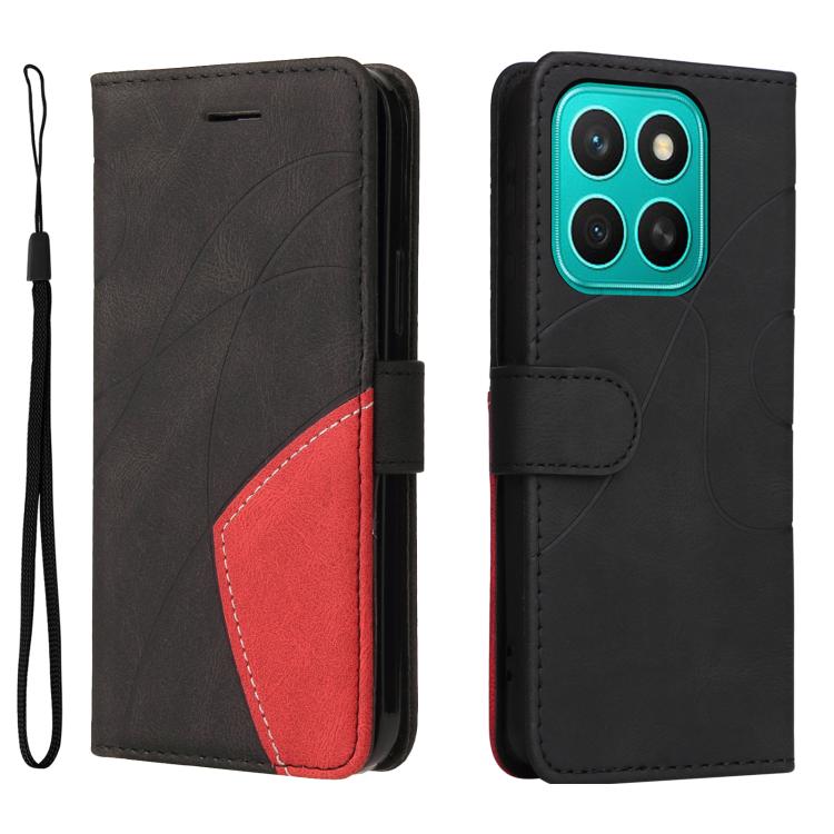 For Honor X8C 4G Global Dual-color Splicing Flip Leather Phone Case
