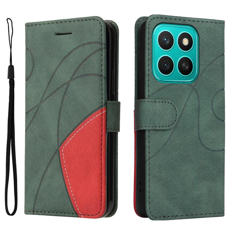 For Honor X8C 4G Global Dual-color Splicing Flip Leather Phone Case