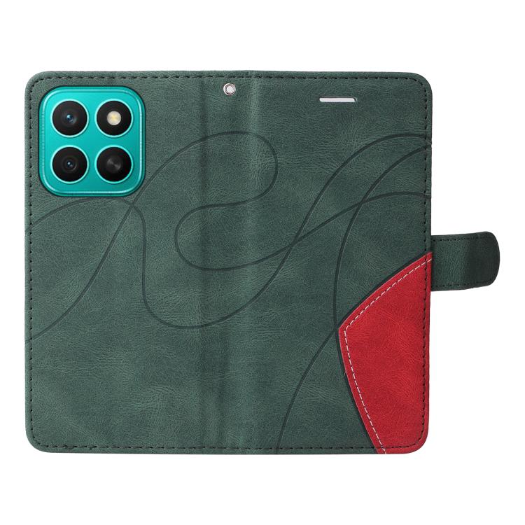 For Honor X8C 4G Global Dual-color Splicing Flip Leather Phone Case