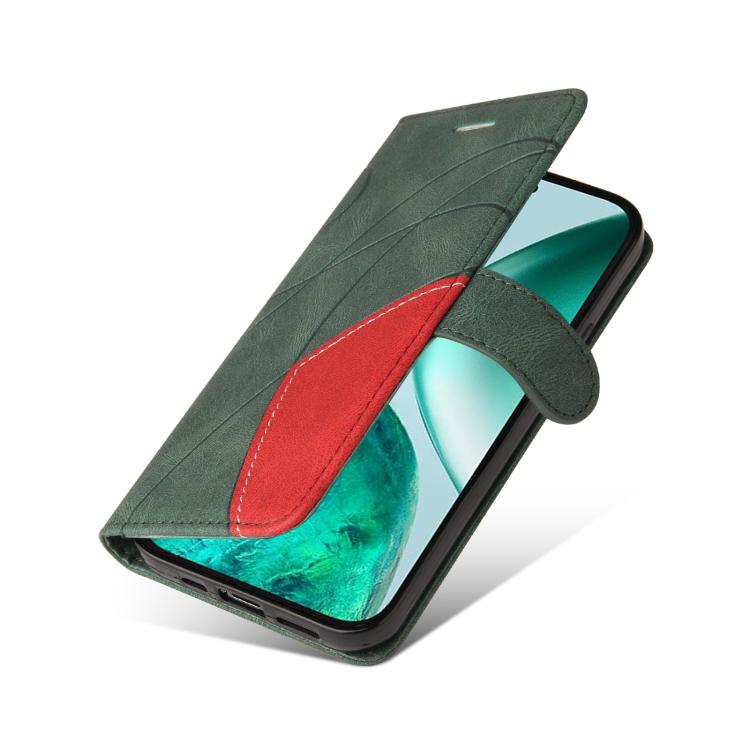 For Honor X8C 4G Global Dual-color Splicing Flip Leather Phone Case