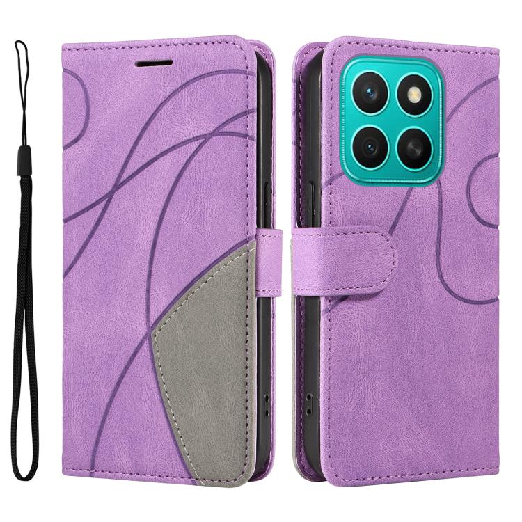 For Honor X8C 4G Global Dual-color Splicing Flip Leather Phone Case