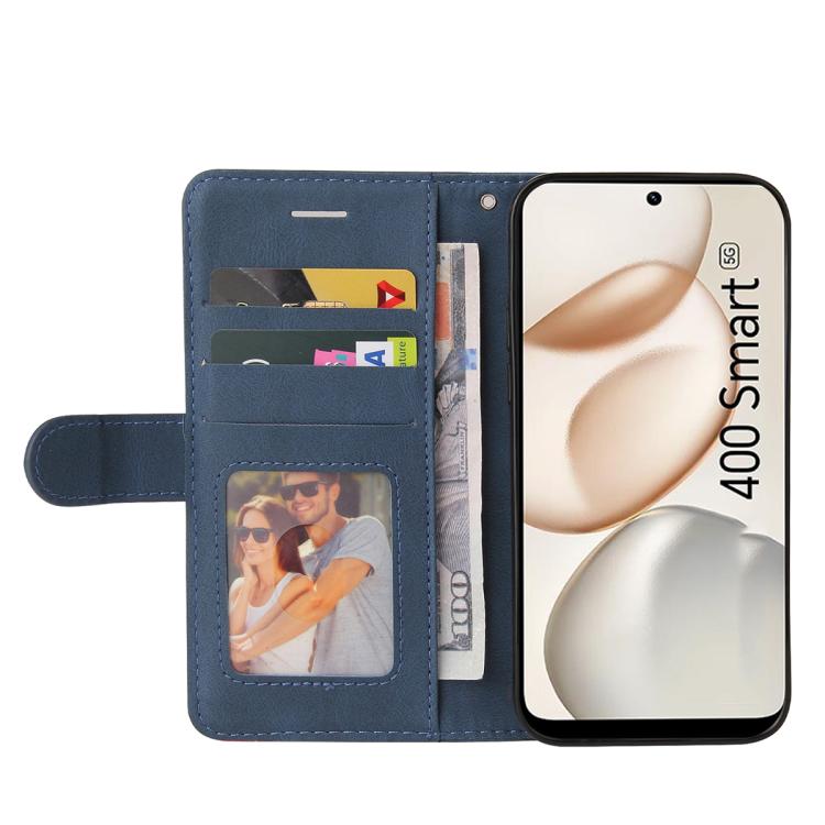 For Honor 400 Smart 5G Dual-color Splicing Flip Leather Phone Case
