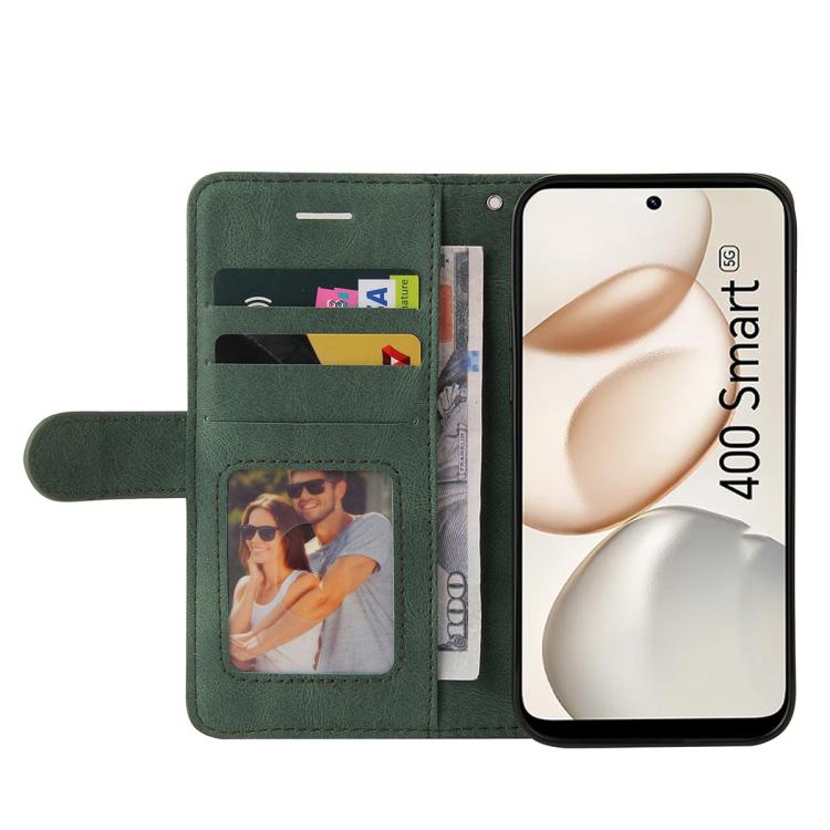 For Honor 400 Smart 5G Dual-color Splicing Flip Leather Phone Case
