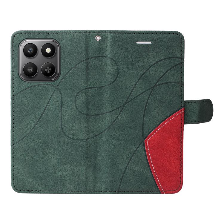 For Honor 400 Smart 5G Dual-color Splicing Flip Leather Phone Case