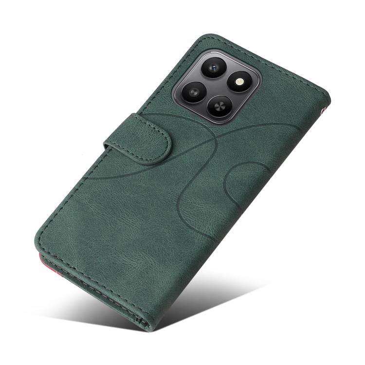 For Honor 400 Smart 5G Dual-color Splicing Flip Leather Phone Case