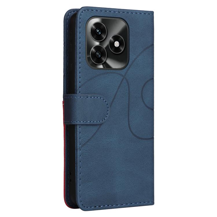 For Honor X5c Plus Dual-color Splicing Flip Leather Phone Case