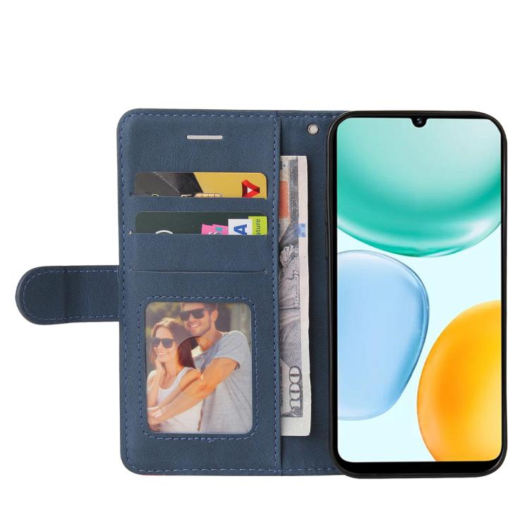For Honor X5c Plus Dual-color Splicing Flip Leather Phone Case