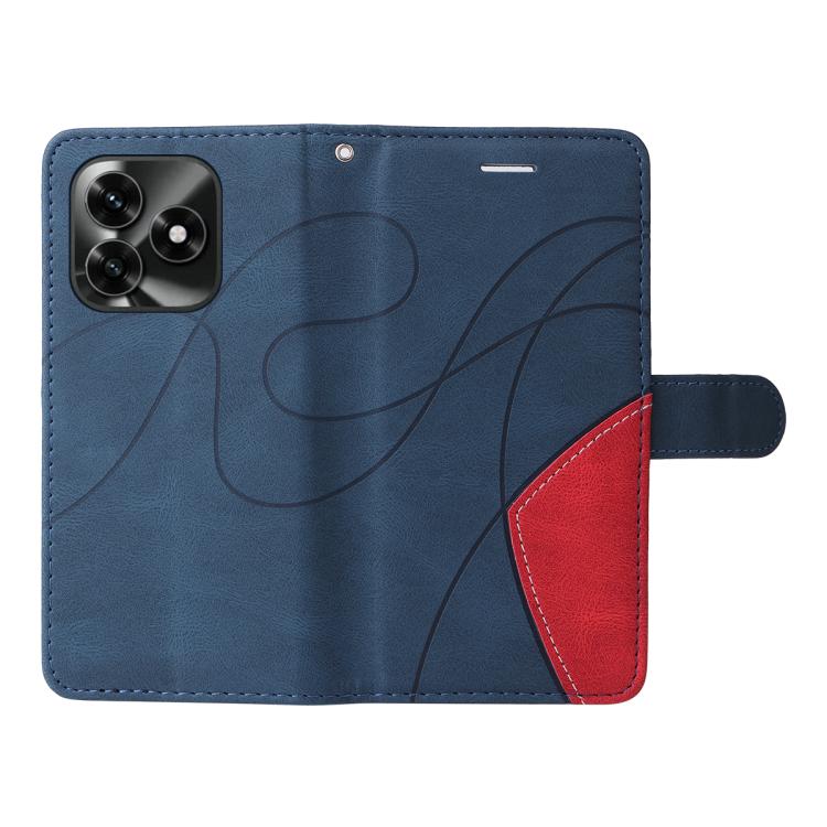 For Honor X5c Plus Dual-color Splicing Flip Leather Phone Case