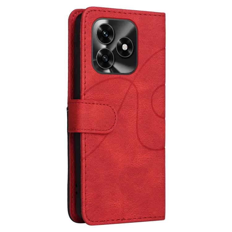 For Honor X5c Plus Dual-color Splicing Flip Leather Phone Case