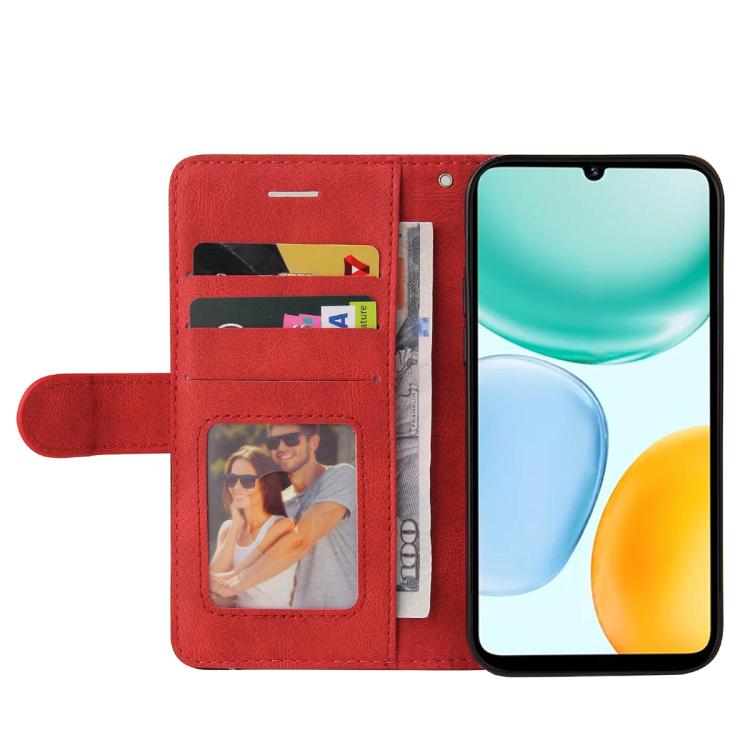 For Honor X5c Plus Dual-color Splicing Flip Leather Phone Case