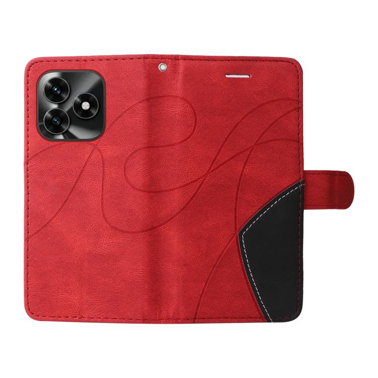 For Honor X5c Plus Dual-color Splicing Flip Leather Phone Case