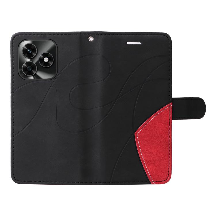 For Honor X5c Plus Dual-color Splicing Flip Leather Phone Case