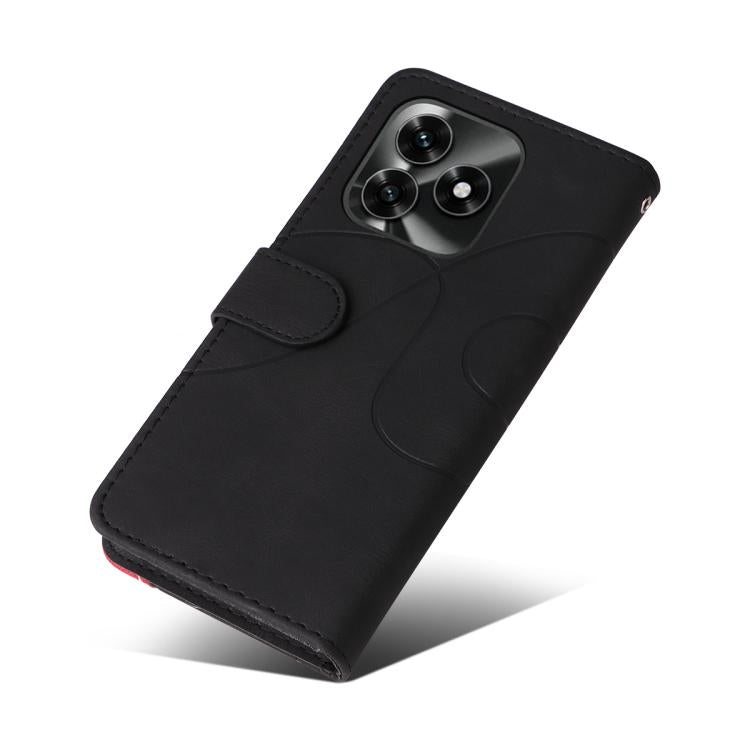 For Honor X5c Plus Dual-color Splicing Flip Leather Phone Case
