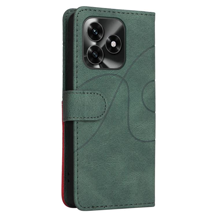 For Honor X5c Plus Dual-color Splicing Flip Leather Phone Case