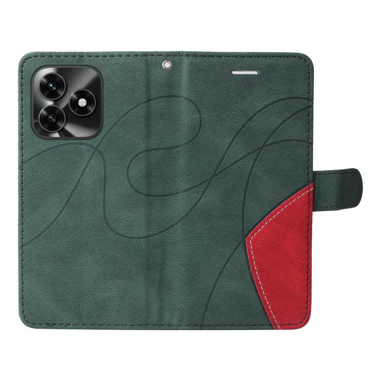 For Honor X5c Plus Dual-color Splicing Flip Leather Phone Case