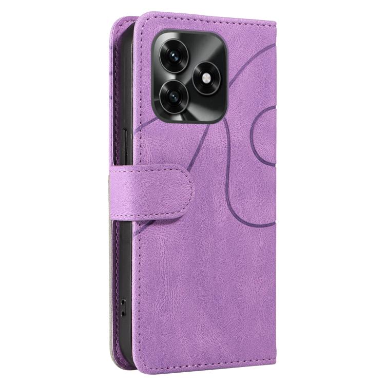 For Honor X5c Plus Dual-color Splicing Flip Leather Phone Case