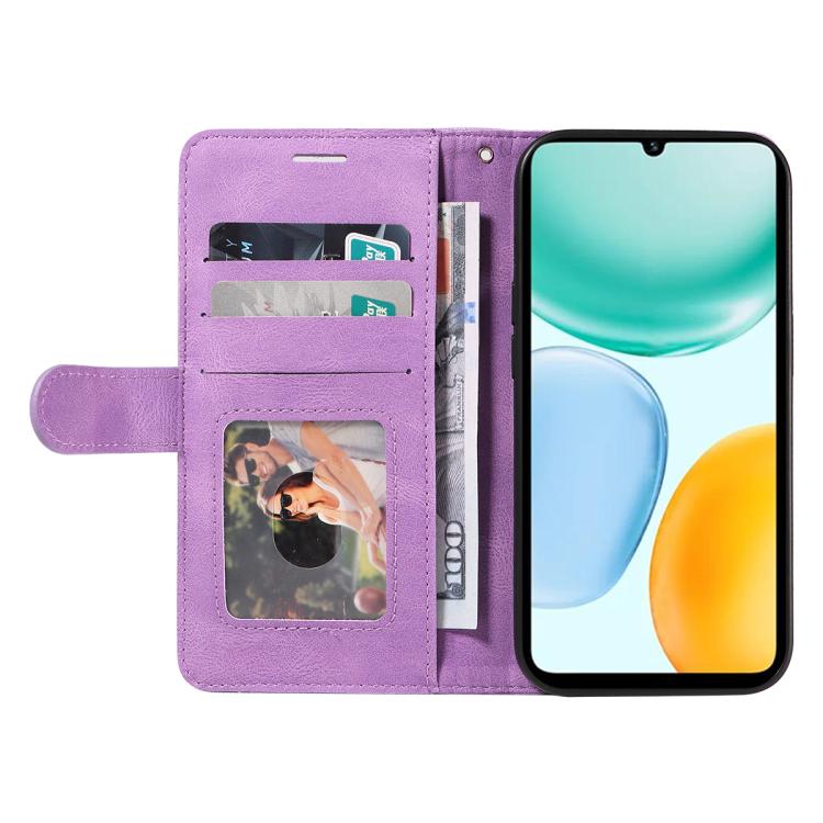 For Honor X5c Plus Dual-color Splicing Flip Leather Phone Case