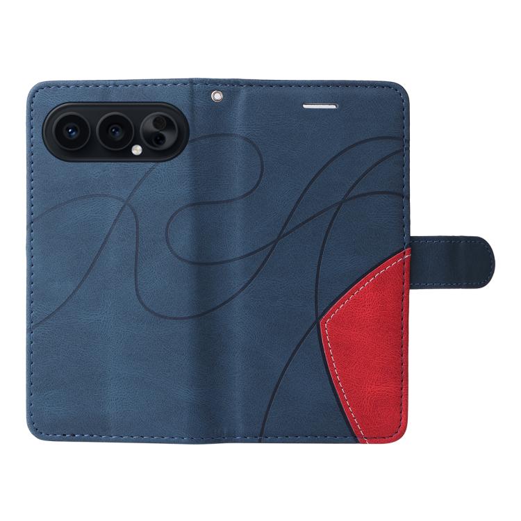 For Honor 500 Global/500 Pro Global 155.8 Dual-color Splicing Flip Leather Phone Case