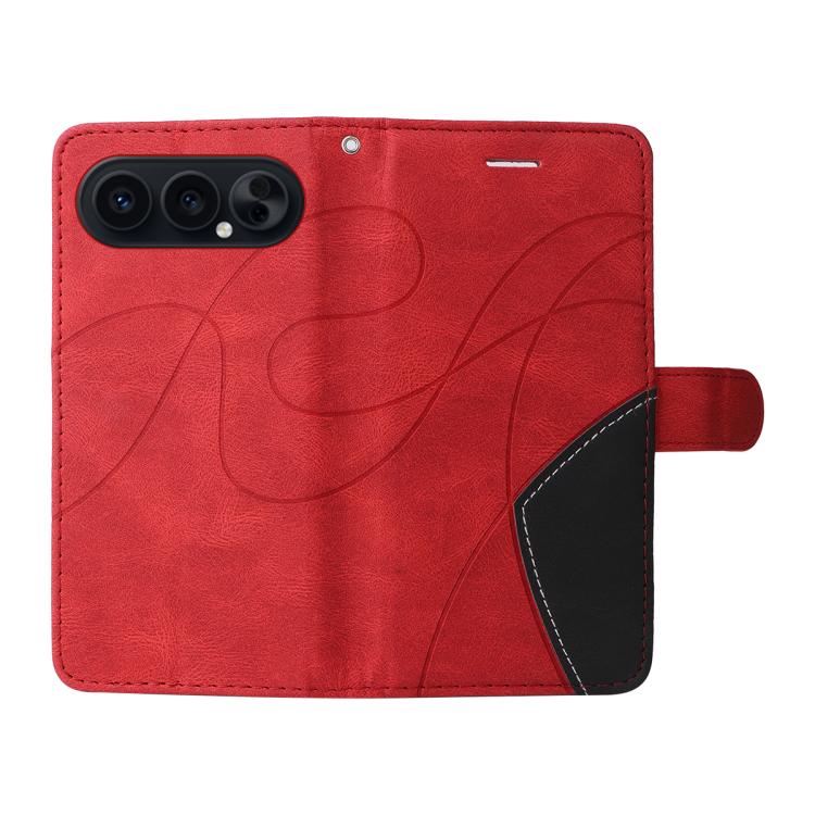 For Honor 500 Global/500 Pro Global 155.8 Dual-color Splicing Flip Leather Phone Case
