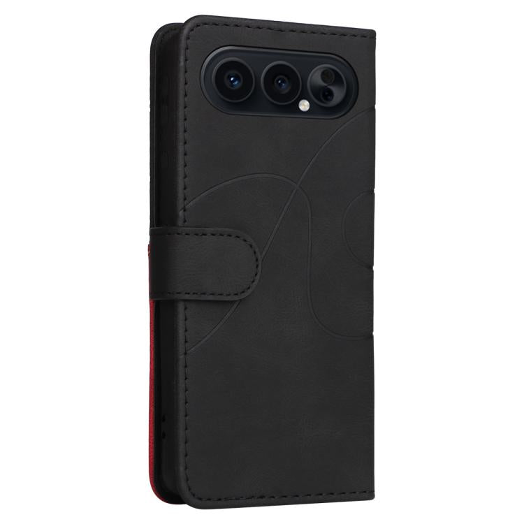 For Honor 500 Global/500 Pro Global 155.8 Dual-color Splicing Flip Leather Phone Case