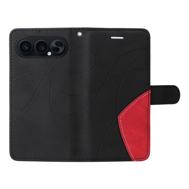 For Honor 500 Global/500 Pro Global 155.8 Dual-color Splicing Flip Leather Phone Case