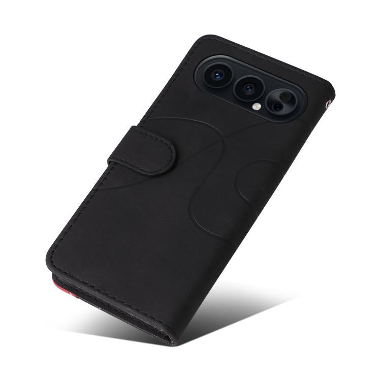 For Honor 500 Global/500 Pro Global 155.8 Dual-color Splicing Flip Leather Phone Case