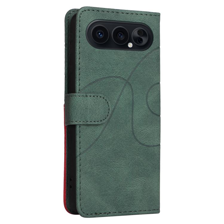 For Honor 500 Global/500 Pro Global 155.8 Dual-color Splicing Flip Leather Phone Case