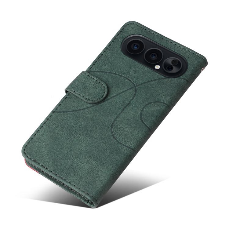 For Honor 500 Global/500 Pro Global 155.8 Dual-color Splicing Flip Leather Phone Case