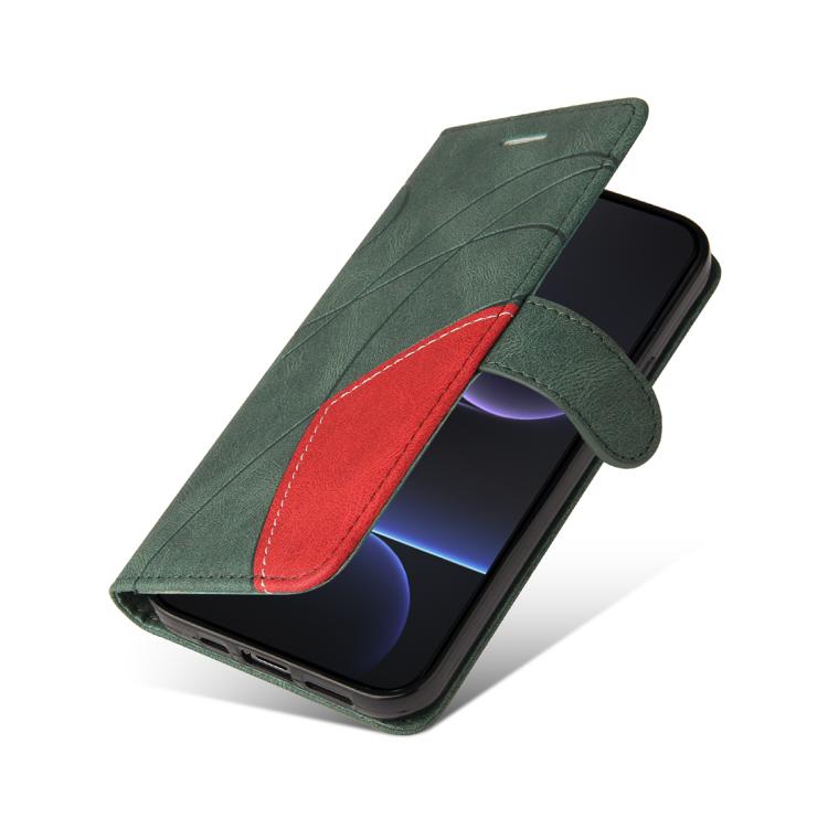 For Honor 500 Global/500 Pro Global 155.8 Dual-color Splicing Flip Leather Phone Case