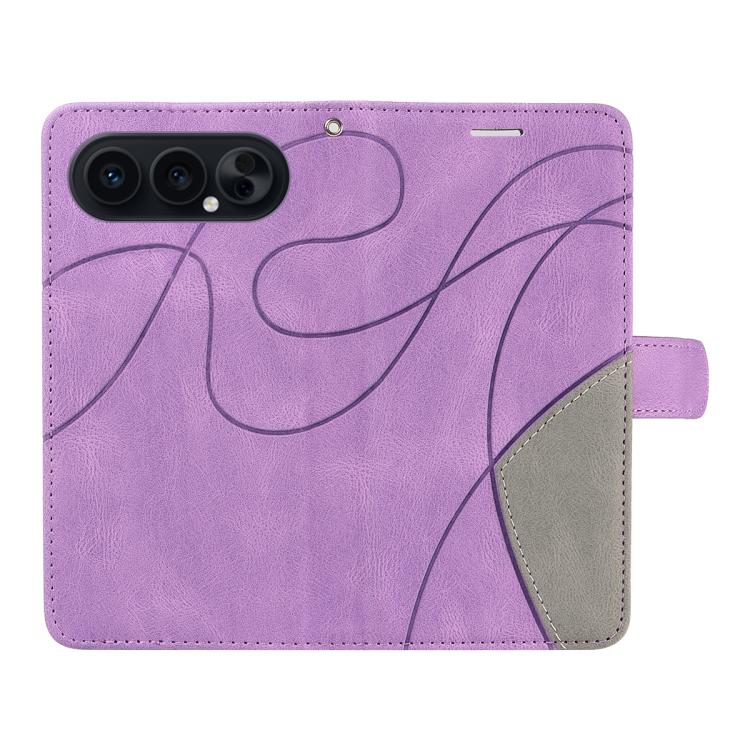 For Honor 500 Global/500 Pro Global 155.8 Dual-color Splicing Flip Leather Phone Case