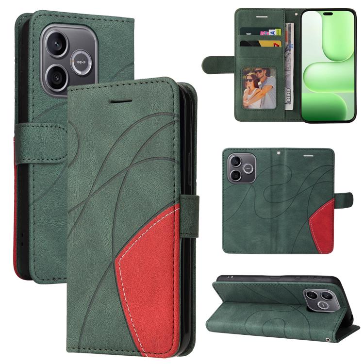 For Honor 600 Lite Global Dual-color Splicing Flip Leather Phone Case