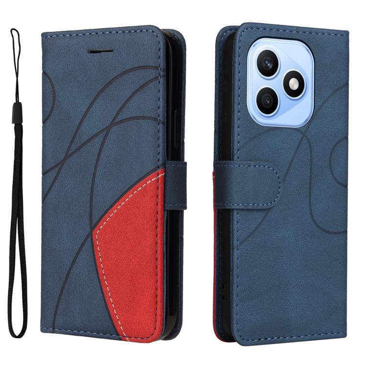 For Honor X8d 4G Global Dual-color Splicing Flip Leather Phone Case