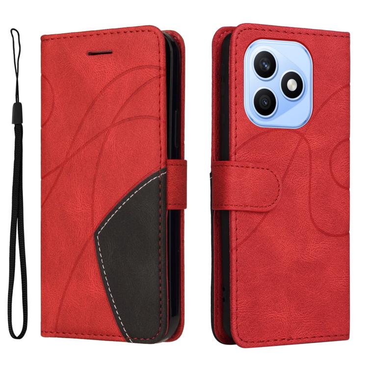 For Honor X8d 4G Global Dual-color Splicing Flip Leather Phone Case