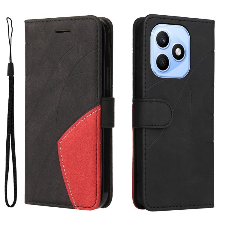 For Honor X8d 4G Global Dual-color Splicing Flip Leather Phone Case