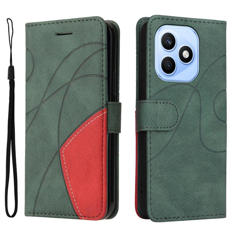 For Honor X8d 4G Global Dual-color Splicing Flip Leather Phone Case