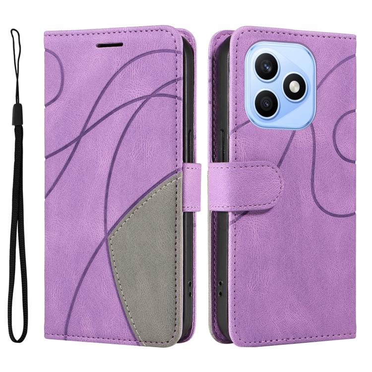 For Honor X8d 4G Global Dual-color Splicing Flip Leather Phone Case