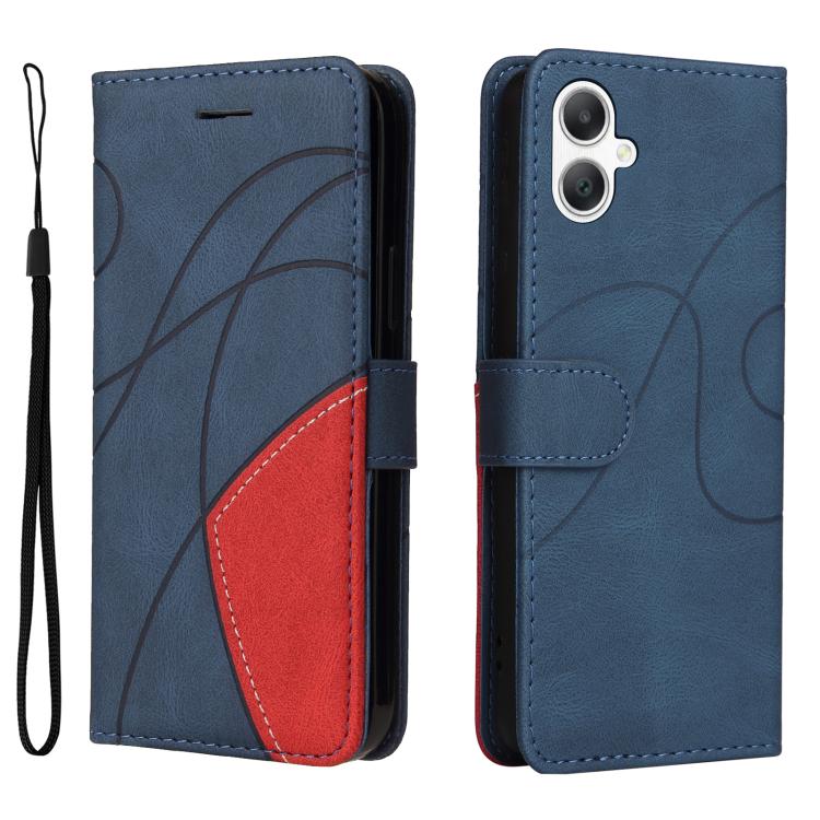 For Samsung Galaxy A06 4G / 5G Dual-color Splicing Flip Leather Phone Case