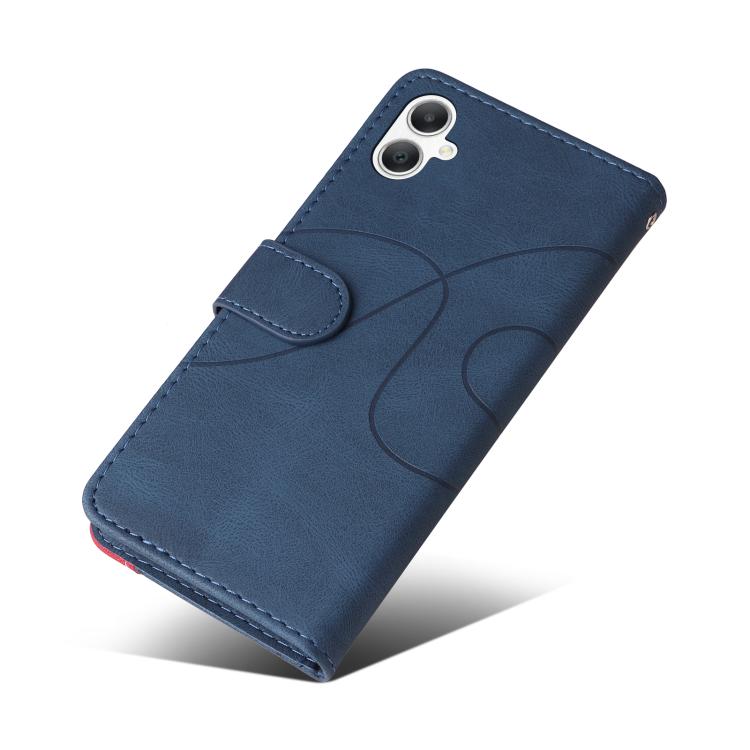 For Samsung Galaxy A06 4G / 5G Dual-color Splicing Flip Leather Phone Case