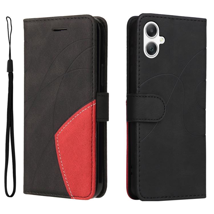 For Samsung Galaxy A06 4G / 5G Dual-color Splicing Flip Leather Phone Case