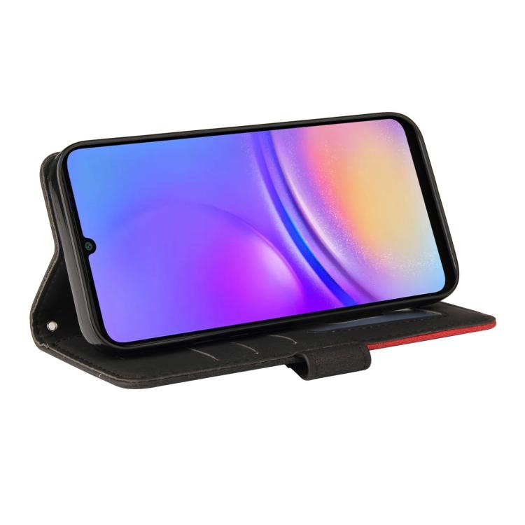 For Samsung Galaxy A06 4G / 5G Dual-color Splicing Flip Leather Phone Case