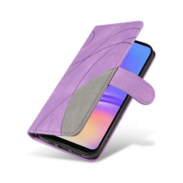 For Samsung Galaxy A06 4G / 5G Dual-color Splicing Flip Leather Phone Case