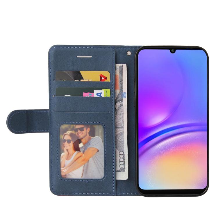 For Samsung Galaxy A07 5G Dual-color Splicing Flip Leather Phone Case