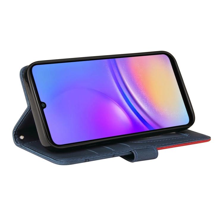 For Samsung Galaxy A07 5G Dual-color Splicing Flip Leather Phone Case