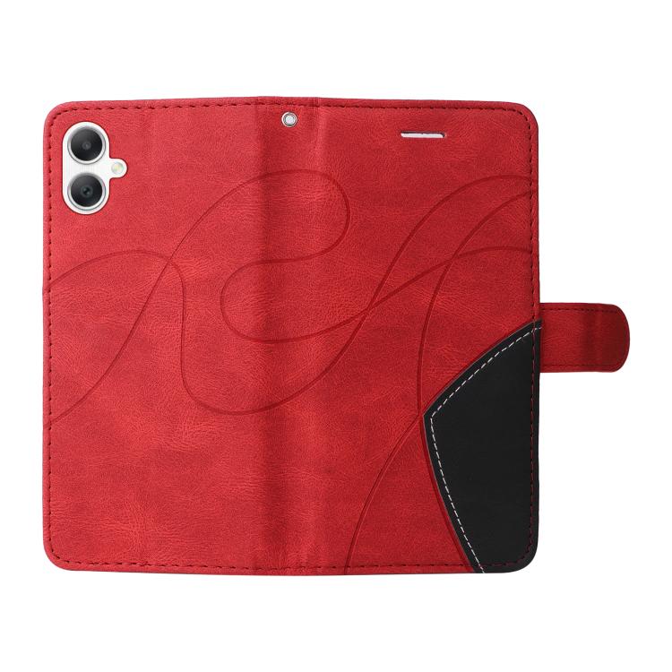 For Samsung Galaxy A07 5G Dual-color Splicing Flip Leather Phone Case