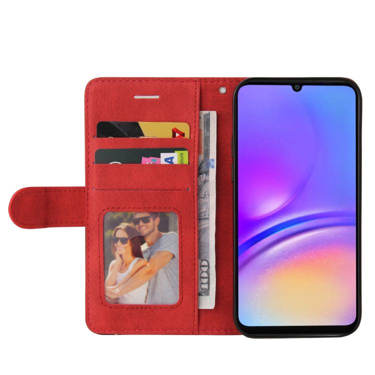 For Samsung Galaxy A07 5G Dual-color Splicing Flip Leather Phone Case