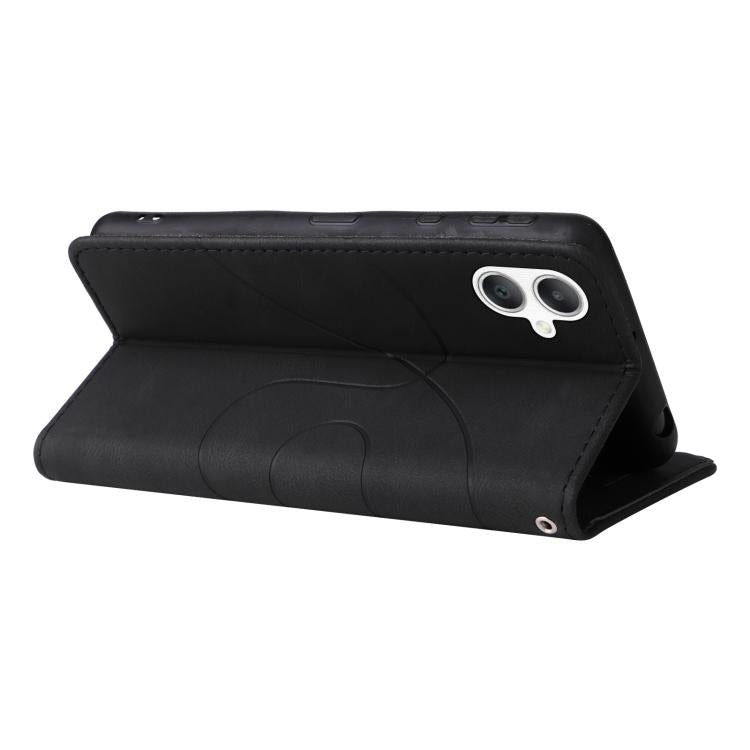 For Samsung Galaxy A07 5G Dual-color Splicing Flip Leather Phone Case