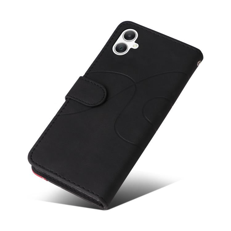 For Samsung Galaxy A07 5G Dual-color Splicing Flip Leather Phone Case