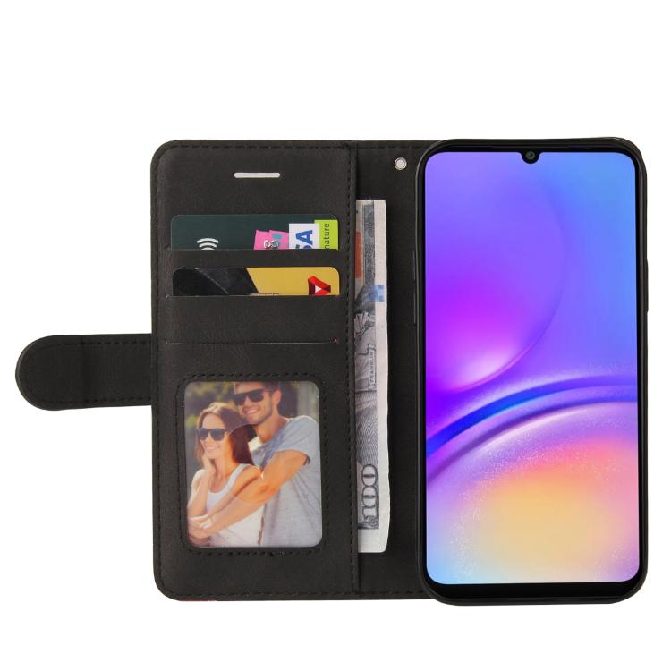 For Samsung Galaxy A07 5G Dual-color Splicing Flip Leather Phone Case
