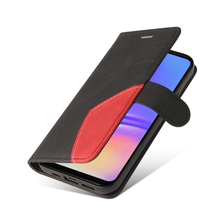 For Samsung Galaxy A07 5G Dual-color Splicing Flip Leather Phone Case